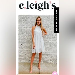 ON THE COAST MINI DRESS - WHITE. Brand - Forbe. Size - small